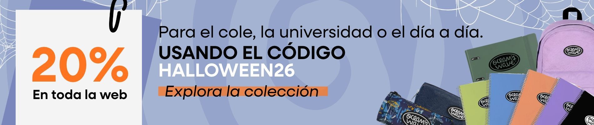 20% de descuento hasta el 1 de Noviembre con el código HALLOWEEN26
