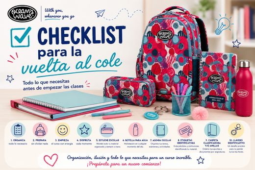 Checklist para la vuelta al cole: todo lo que necesitas antes de empezar las clases