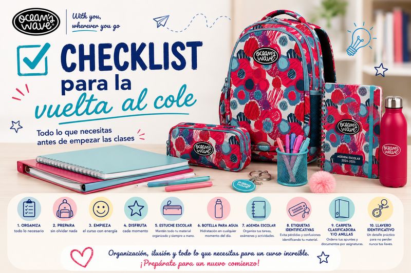 Checklist para la vuelta al cole: todo lo que necesitas antes de empezar las clases