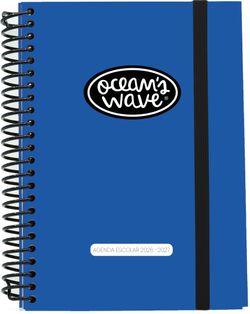 Agenda escolar 26-27 Azul oscuro. Din A5. 2 días/página. Tapa dura