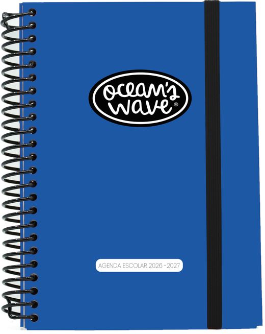 Agenda escolar 26-27 Azul oscuro. Din A5. 2 días/página. Tapa dura
