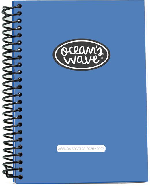 Agenda escolar 26-27 Azul oscuro. Din A5. Día/página. Tapa plástico