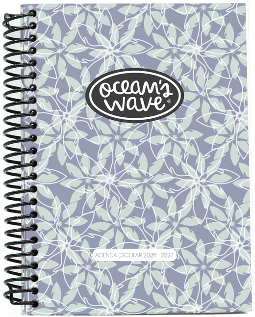 Agenda escolar 26-27 Flora. Din A6. Día/página. Tapa plástico