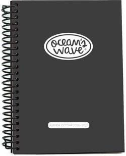 Agenda escolar 26-27 Negra. Din A5. Día/página. Tapa plástico