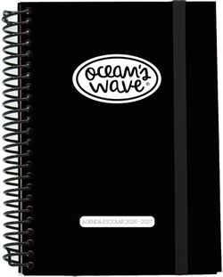 Agenda escolar 26-27 Negra. Din A6. Día/página. Tapa dura