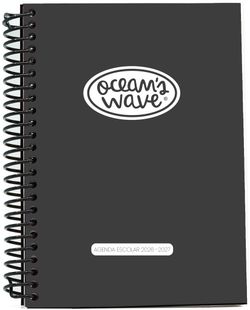 Agenda escolar 26-27 Negra. Din A6. Día/página. Tapa plástico