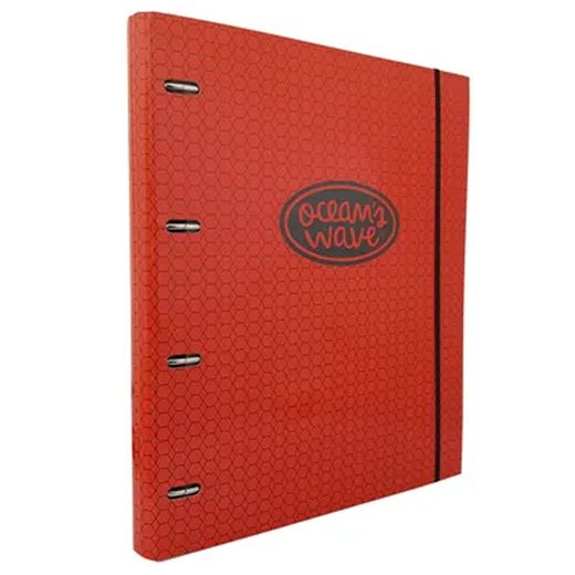 Carpeta A4 de 4 Anillas Print Nido Rojo. Recambio de 100 Hojas
