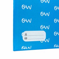 Carpeta A4 de 4 Anillas Azul neón. Recambio 100 Hojas+20 GRATIS