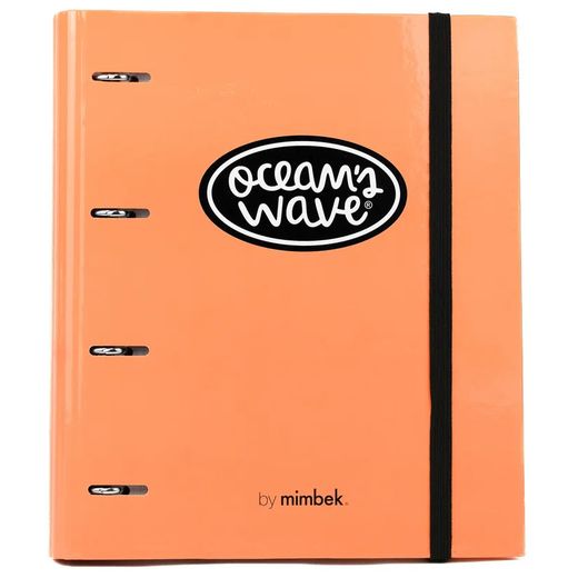 Carpeta A4 de 4 Anillas Naranja tendencia. Recambio 100 Hojas+20 GRATIS