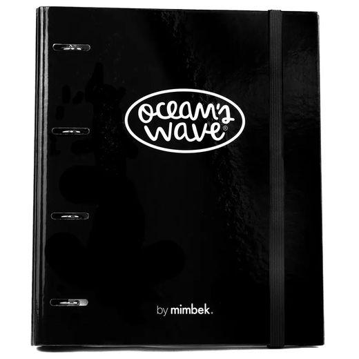 Carpeta A4 de 4 Anillas Negro. Recambio 100 Hojas+20 GRATIS