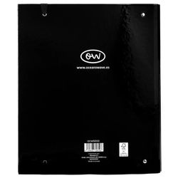 Carpeta A4 de 4 Anillas Negro. Recambio 100 Hojas+20 GRATIS