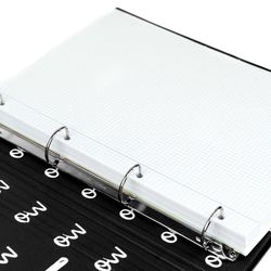 Carpeta A4 de 4 Anillas Negro. Recambio 100 Hojas+20 GRATIS