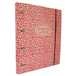 Carpeta A4 de 4 Anillas Print Rosa. Recambio de 100 Hojas