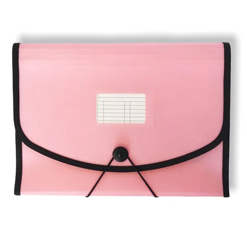 Carpeta fuelle 13 departamentos Rosa Pastel