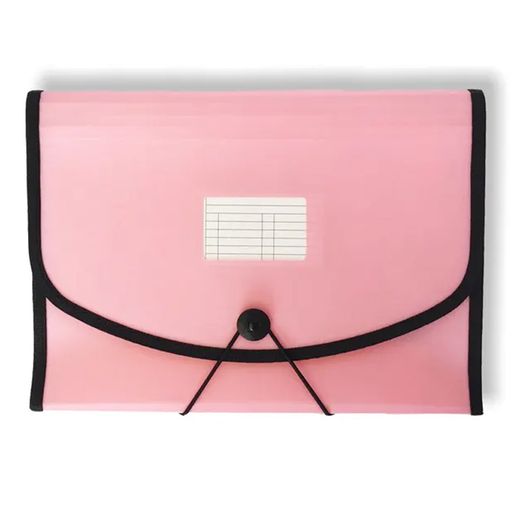 Carpeta fuelle 13 departamentos Rosa Pastel