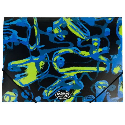 Carpeta con gomas y solapas Blue Liquid
