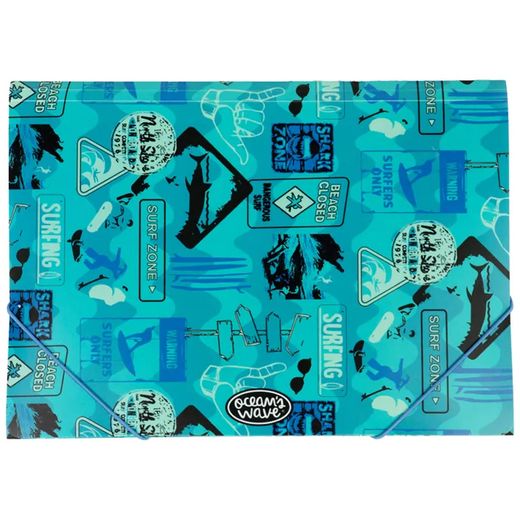 Carpeta con gomas y solapas Surf