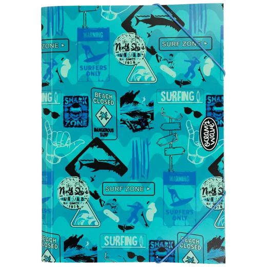 Carpeta con gomas y solapas Surf