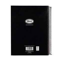 Cuaderno A4 Microperforado tapa encuadernada Negro