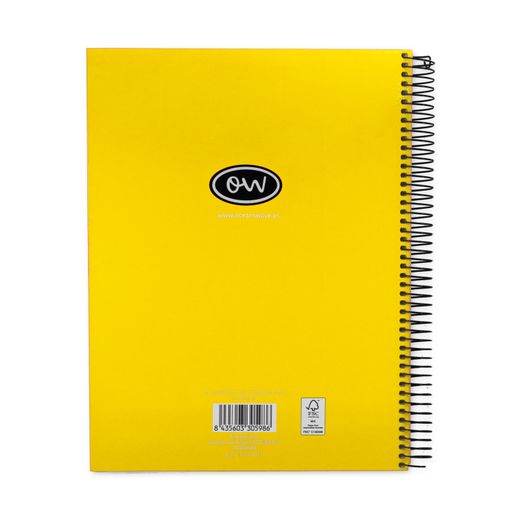 Cuaderno A4 Microperforado tapa encuadernada Neón