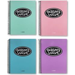 Cuaderno A4 Microperforado tapa encuadernada Pastel