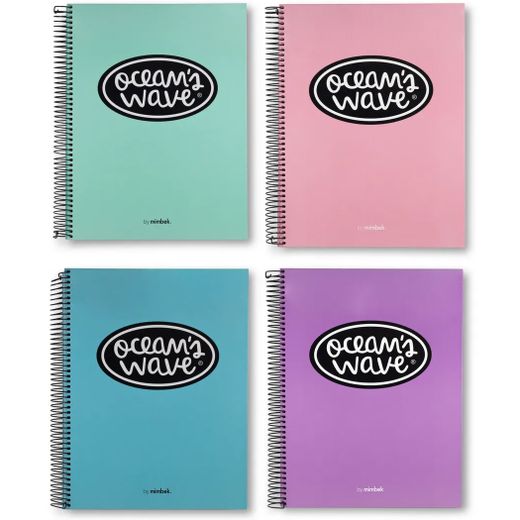 Cuaderno A4 Microperforado tapa encuadernada Pastel