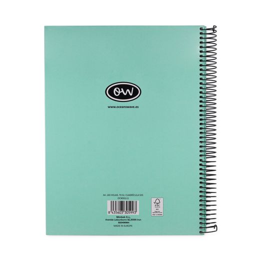 Cuaderno A4 Microperforado tapa encuadernada Pastel