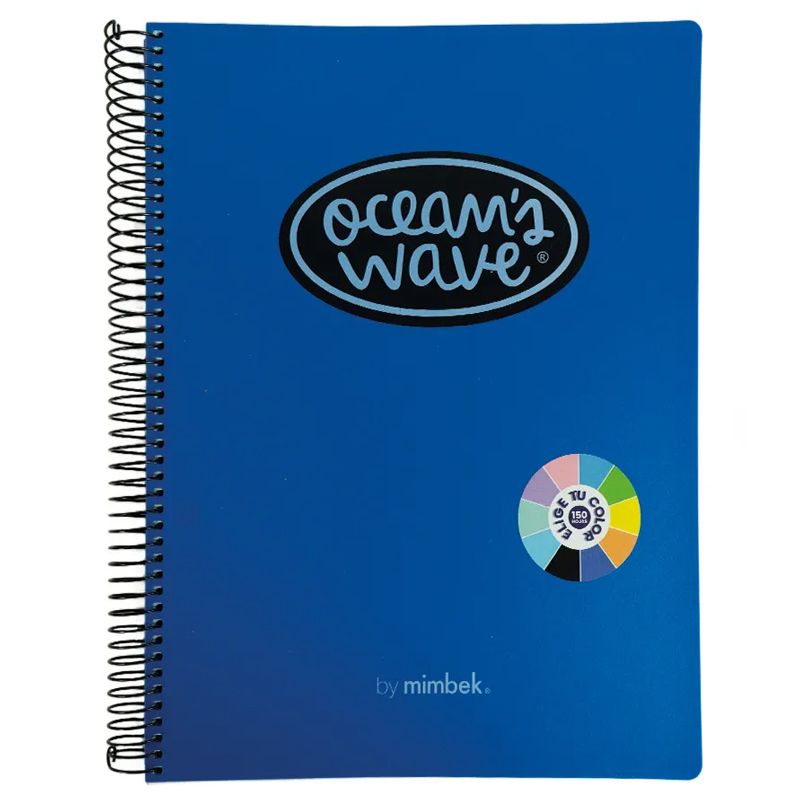 Cuaderno A4 tapa plástico 150 hojas 80 grs. Azul