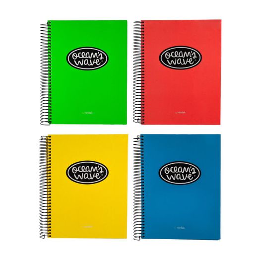 Cuaderno A5 Microperforado tapa encuadernada Neón