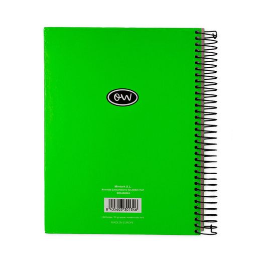 Cuaderno A5 Microperforado tapa encuadernada Neón