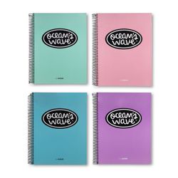 Cuaderno A5 Microperforado tapa encuadernada Pastel