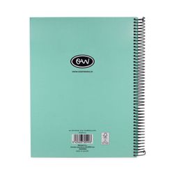 Cuaderno A5 Microperforado tapa encuadernada Pastel
