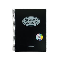 Cuaderno A5 tapa plástico de 150 hojas 80 grs. Negro