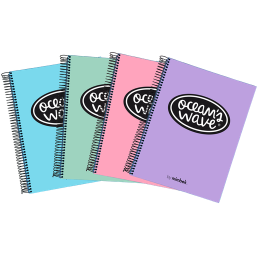 Cuaderno A5 tapa plástico 150h 80gr Pastel