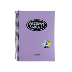Cuaderno A5 tapa plástico 150h 80gr Pastel
