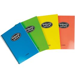 Cuaderno Cuarto tapa encuadernada Neón