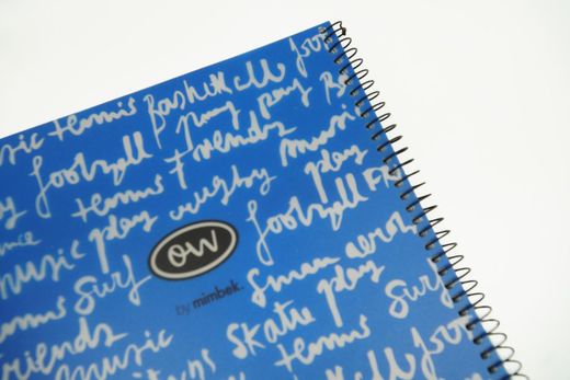 Cuaderno Cuarto tapa plástico Azul