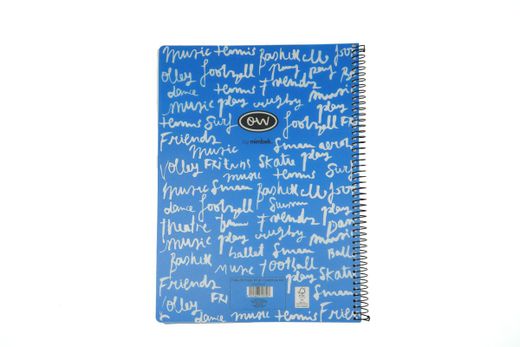 Cuaderno Cuarto tapa plástico Azul