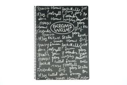 Cuaderno Cuarto tapa plástico Negro