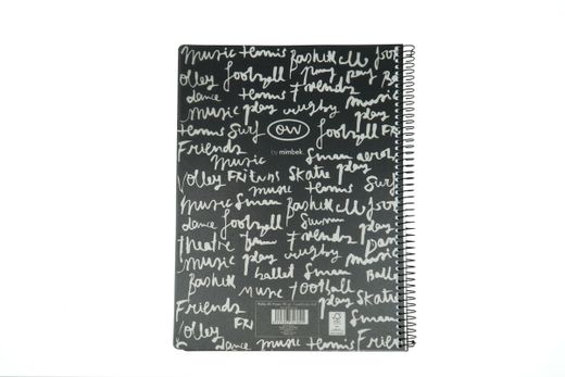 Cuaderno Cuarto tapa plástico Negro