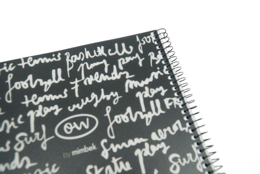 Cuaderno Cuarto tapa plástico Negro