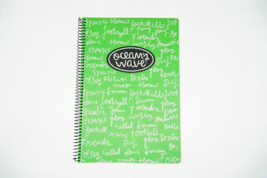 Cuaderno Cuarto tapa plástico Neón
