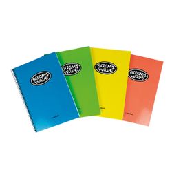 Cuaderno Folio Tapa Encuadernada Color Neón