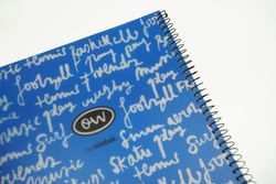 Cuaderno Folio Tapa Plástico Azul