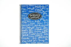 Cuaderno Folio Tapa Plástico Azul