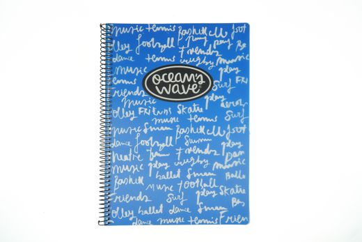 Cuaderno Folio Tapa Plástico Azul