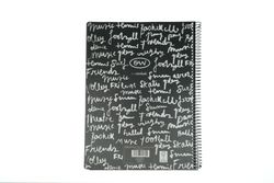 Cuaderno Folio Tapa Plástico Negro