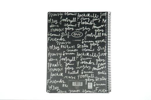 Cuaderno Folio Tapa Plástico Negro