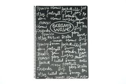 Cuaderno Folio Tapa Plástico Negro