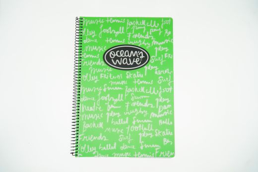 Cuaderno Folio Tapa Plástico Neón